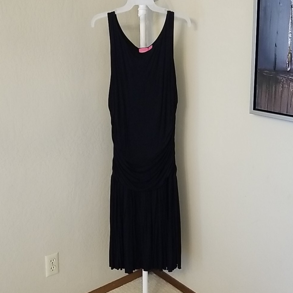 Flattering rouche waist & sides midi dress